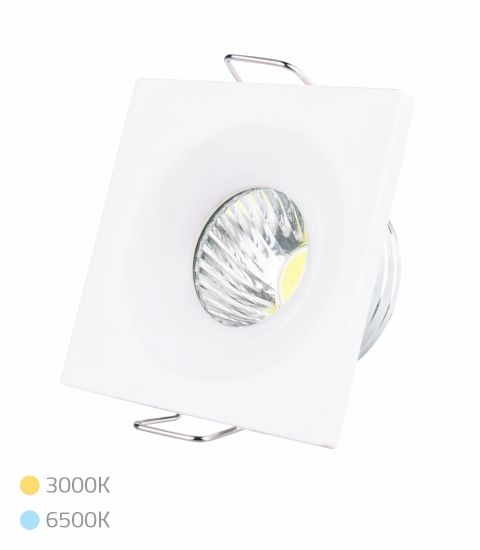 MINI SPOT BRANCO QUADRADO 3W