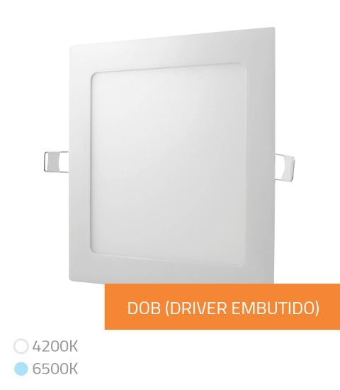 PAINEL EMBUTIR QUADRADO DOB - 12W