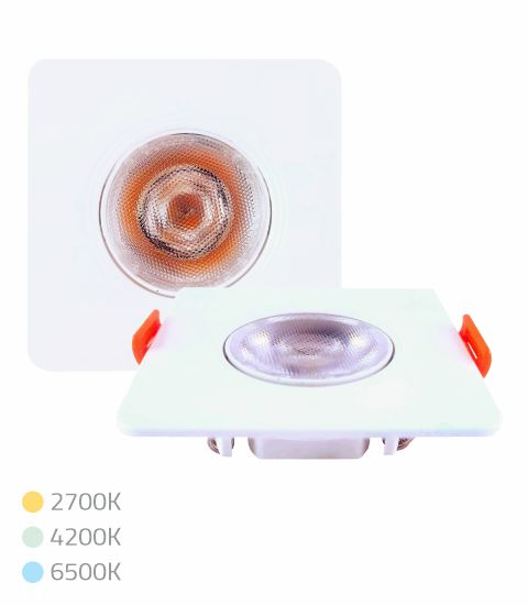 SPOT LED PC QUADRADO 3W