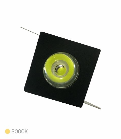 SPOT POINT PRETO QUADRADO 1W